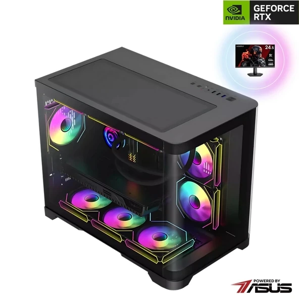 CRTG80 Ryzen 7 5700X 32GB DDR4 1TB NVMe RTX 4060 8GB 24" Gaming Hazır Sistem