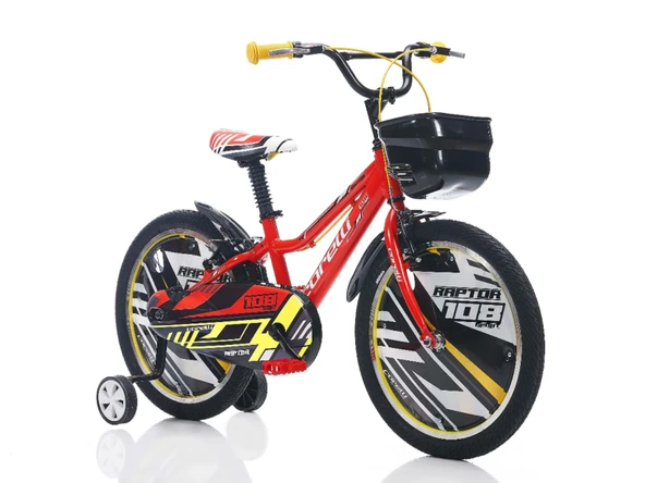 Raptor 16 Jant Erkek Çocuk Bisikleti Kırmızı Siyah ürün görseli