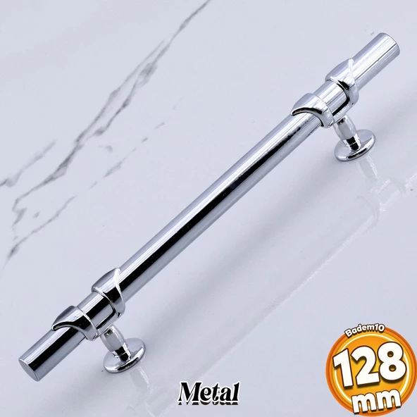 Maça Metal Kulp 128 mm -12.8 cm Krom Renk Mobilya Çekmece Mutfak Dolabı Dolap Kulpları Kulbu Kulpu