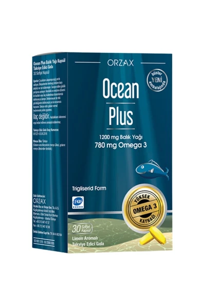 Ocean Plus 1200 mg Balık Yağı 30 Kapsül x 2 Adet - Resim 2
