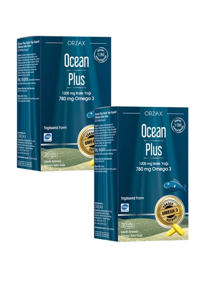 Ocean Plus 1200 mg Balık Yağı 30 Kapsül x 2 Adet ürün görseli
