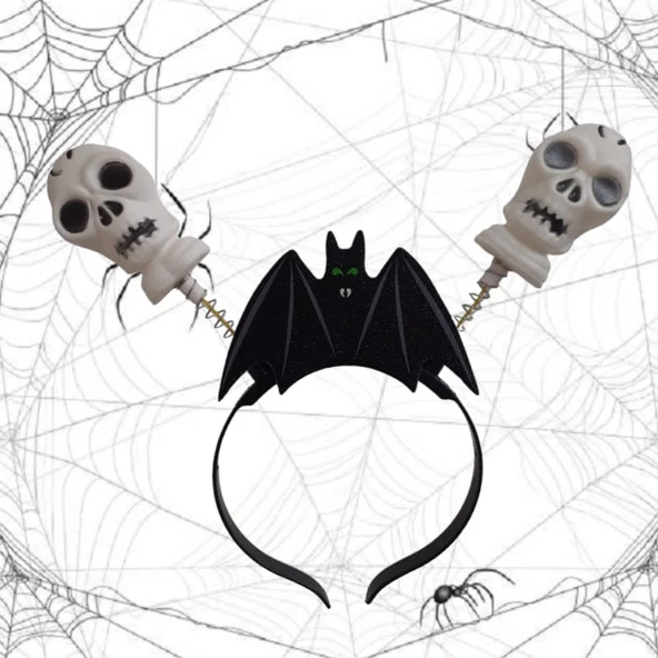 Cadılar Bayramı Taç Işıklı Kurukafa ürün görseli