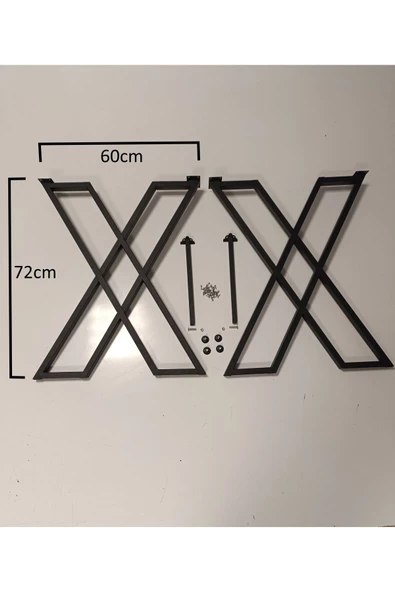 demirhanlar mobilya  2 adet 72 cm metal masa yemek mutfak çalışma masası ofis masası kütük masa sunta mdf masa ayağı