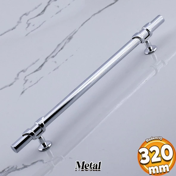 Maça Metal Kulp 320 mm - 32 cm Krom Renk Mobilya Çekmece Mutfak Dolabı Dolap Kulpları Kulbu Kulpu