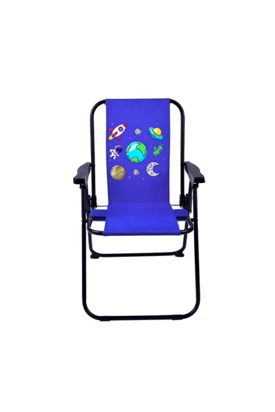 EXENT Galaxy Uzay Yolu LÜX Çocuk Piknik Sandalyesi-Mini Kamp Sandalyesi-MAVİ