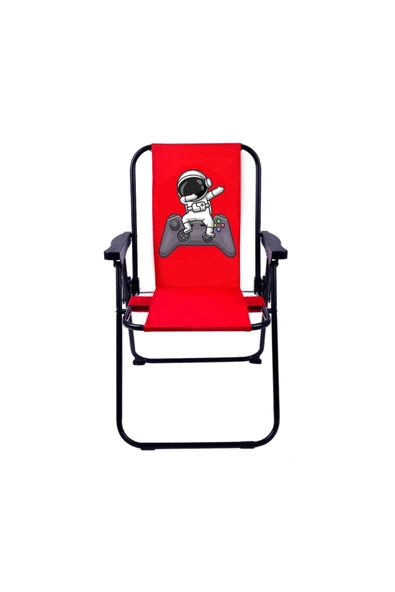 EXENT Game Astro LÜX Çocuk Piknik Sandalyesi-Mini Kamp Sandalyesi-KIRMIZI