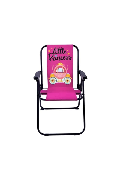 EXENT Little Princess LÜX Çocuk Piknik Sandalyesi-Mini Kamp Sandalyesi-PEMBE