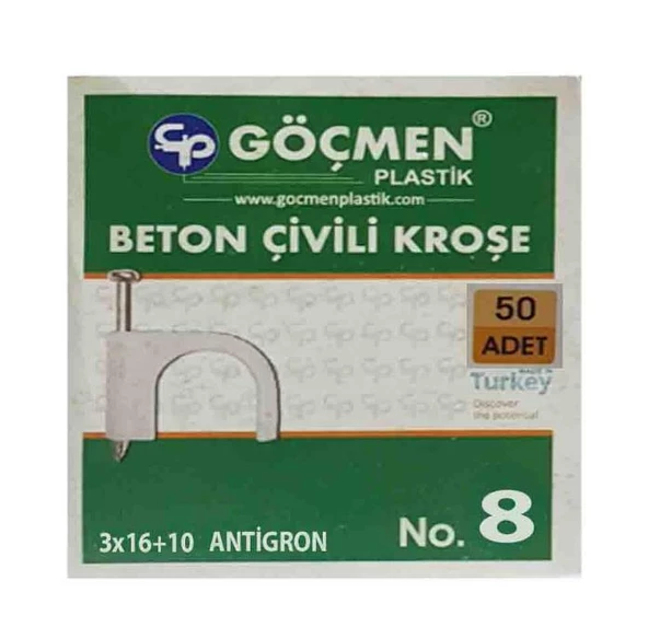 Göçmen Çivili Kroşe 8 Numara 50'li Paket - 2