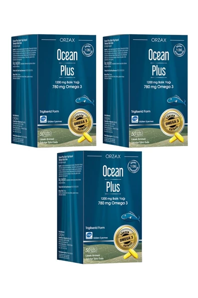 Ocean Plus 1200 mg Balık Yağı 50 Kapsül x 3 Adet
