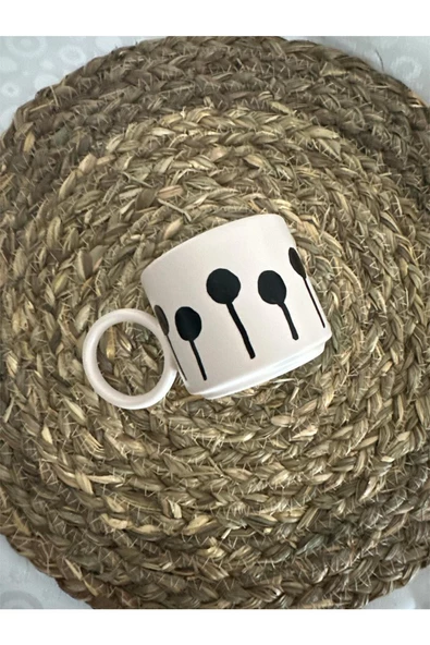 - Özel Siyah Balon Desen Kupa - Resim 4