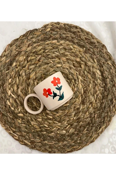 - Özel Çiçek Desen Kupa - Resim 7