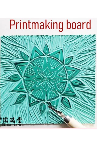 Mühürcüm Gravür Oyma Sanatı İçin Kauçuk Yumuşak Yeşil Levha Baskı Ofset - 8