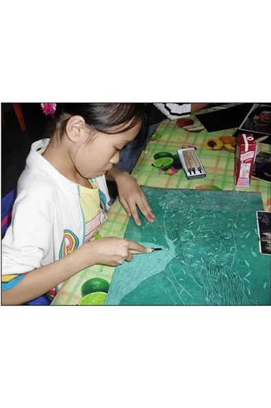 Mühürcüm Gravür Oyma Sanatı İçin Kauçuk Yumuşak Yeşil Levha Baskı Ofset - 2