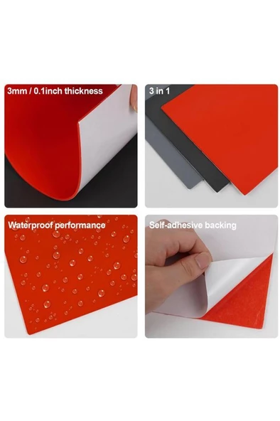 Mühürcüm Koyu Gri Renk Lateks Kauçuk Kokusuz Kuru Kaşe Mühür Mürekkep Pedi A4 Ebat 2,3mm - 7