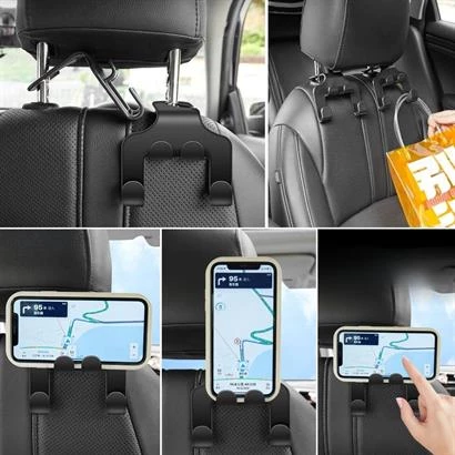 Telefon Tutuculu Düzenleyici Araç Koltuk Arkasına Takılabilen Plastik Askılık - 9