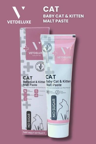 VETDELUXE Babycat Kitten Malte Paste Tüy Yumağı Önleyici Yavru Hamile Ve Emziren Kedi Malt Macunu 100 gr - 4