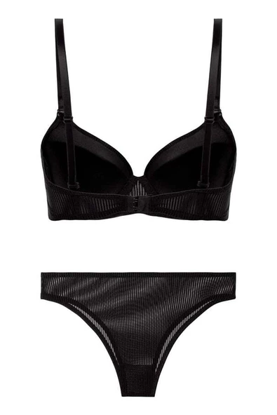 Fitilli Sütyen Takım - Siyah - 2