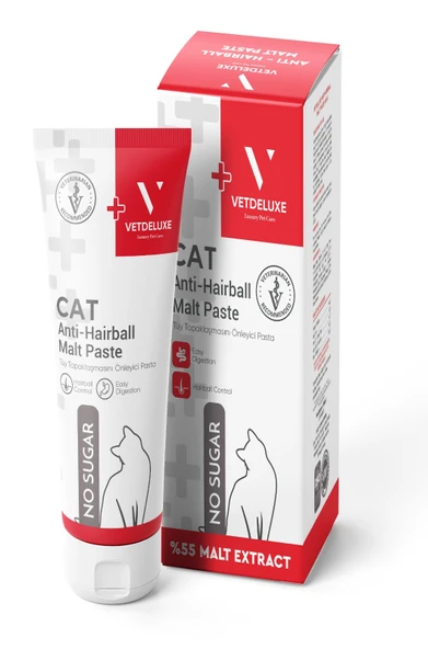 VETDELUXE Anti Hairball Adult Cat Malte Paste Tüy Yumağı Önleyici Yetişkin Kedi Malt Macunu 100 Gr ürün görseli