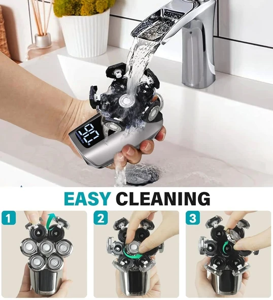 Gisaae Geliştirilmiş 7D Baş Tıraş Makineleri - Kel Erkekler İçin - 4