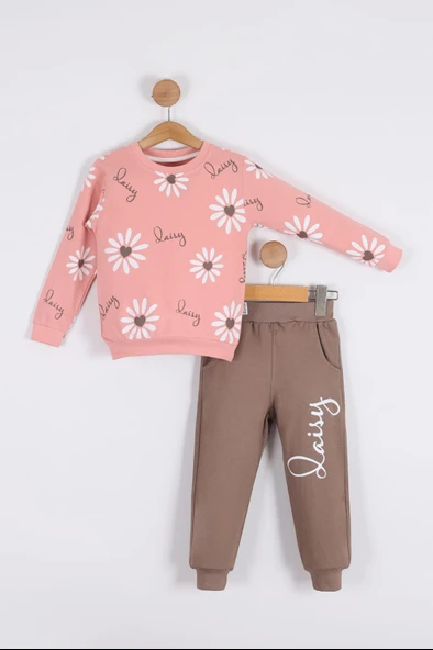 Papatya Motif Kız Çocuk Eşofman MNK0623 - Resim 18