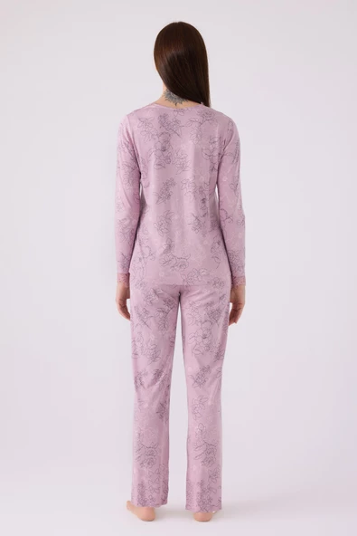 Pierre Cardin 8874 Kadın Önden Düğmeli Pijama Takım - 3