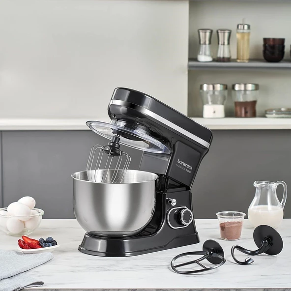 Lorenzo Master Pro Stand Mikser 1500 W Hamur Yoğurma Makinesi -Siyah - 2
