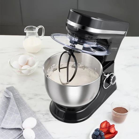 Lorenzo Master Pro Stand Mikser 1500 W Hamur Yoğurma Makinesi -Siyah - 3