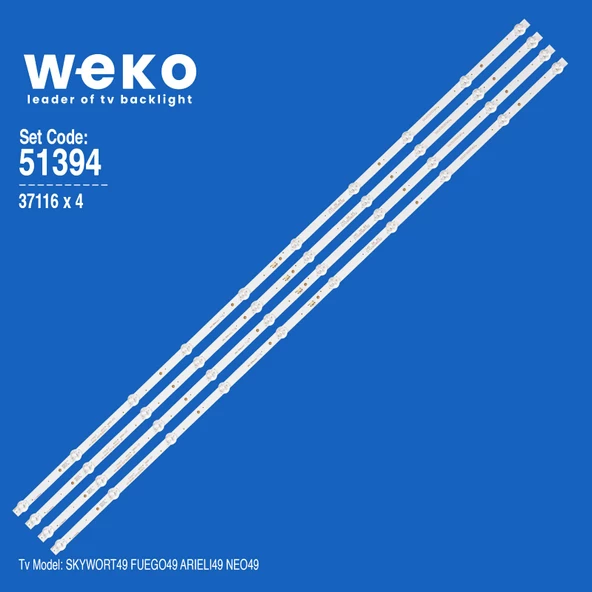 WKSET-6394 37116X4 HY-B490-03T3030A10 V1 11YZS0580102  4 ADET LED BAR