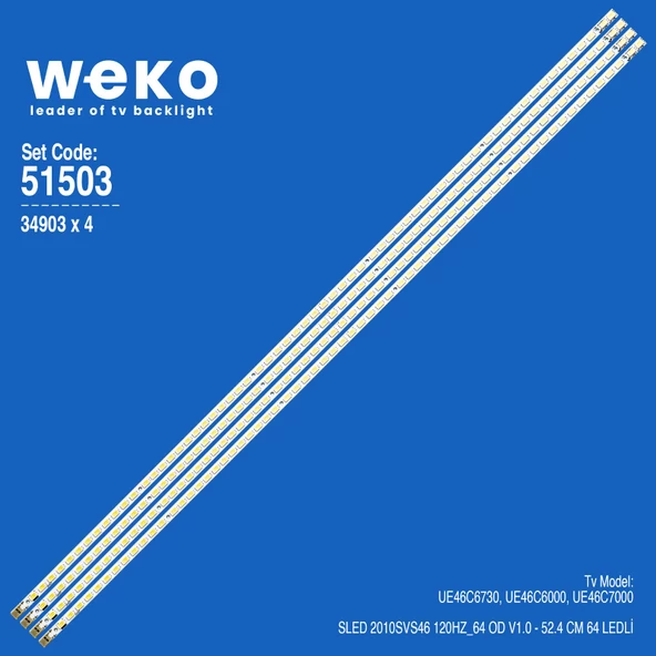 WKSET-6503 34903X4 SLED 2010SVS46 120HZ_64 OD V1.0 4 ADET LED BAR (64LED)