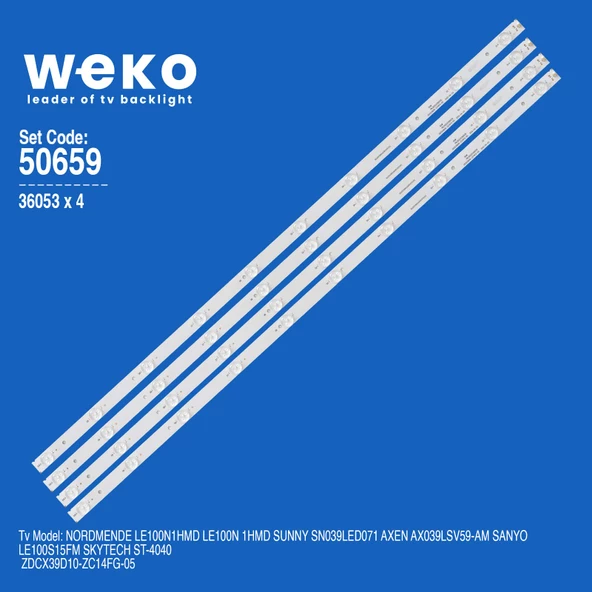 WKSET-5659 36053X4 HL-00390A28-1001S-01 A0 - 180.DT0.391800-1H 4 ADET LED BAR