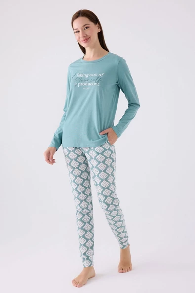Pierre Cardin 8906 Kadın Uzun Kol Pijama Takım