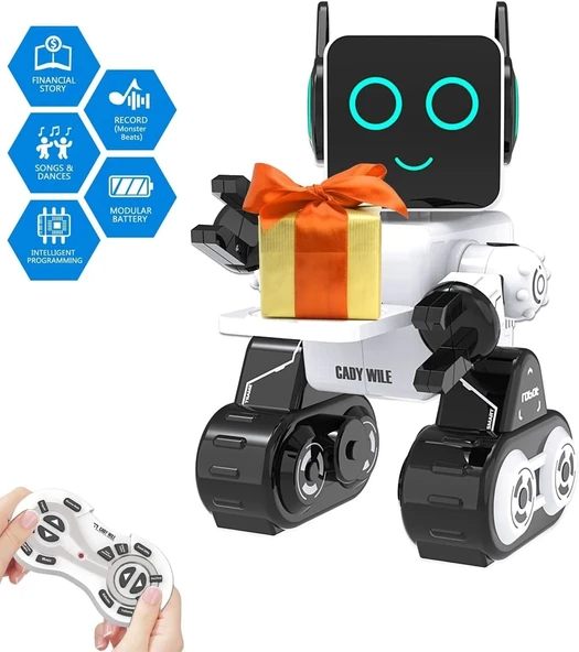 Okk Çocuklar İçin Robot Oyuncak, Dokunmatik ve Ses Kontrolü ile Programlanabilir