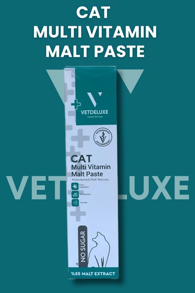 Vetdeluxe Multivitamin Malt Paste Taurin ve 13 Farklı Vitamin İçeren Malt Macun 100 Gr