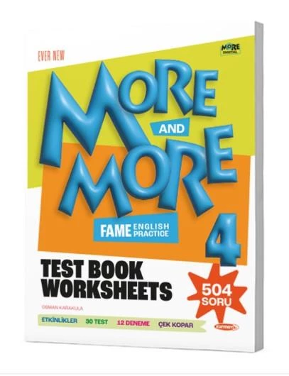 Kurmay ELT More and More 4. Sınıf Test Book Worksheets 2025