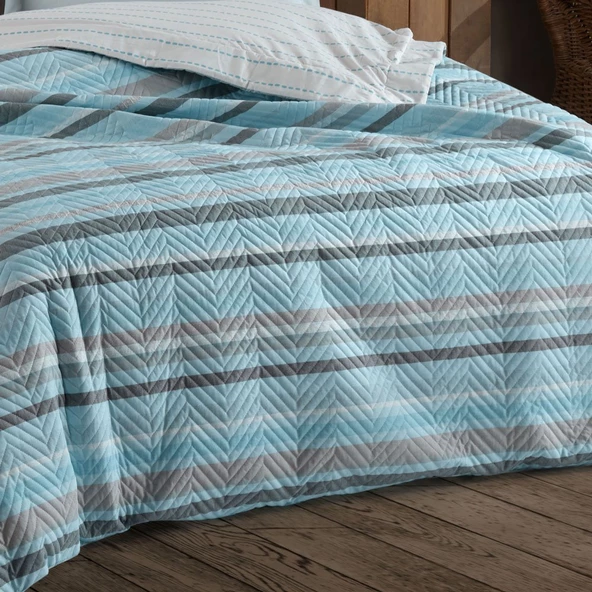 Hobby Talisa Aqua - Çift Kişilik Poplin Kapitone Nevresim Takımı - 3