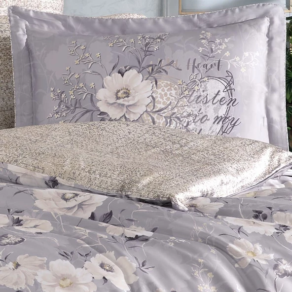 Hobby Clarinda Çift Kişilik 300TC Tencel Saten Nevresim Takımı - Resim 2