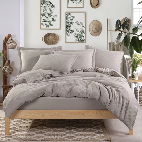 Hobby Müslin Çift Kişilik Nevresim Takımı - Capuccino ürün görseli