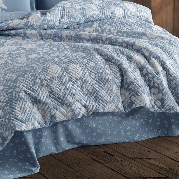 Hobby Hira Mavi - Çift Kişilik Poplin Kapitone Nevresim Takımı - 3
