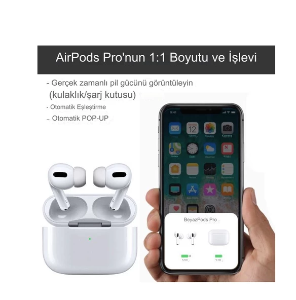 Ios Android Uyumlu  Kulakiçi Kablosuz Dokunmatik Bluetooth Kulaklık Şeffaf Mod Aktif - 4