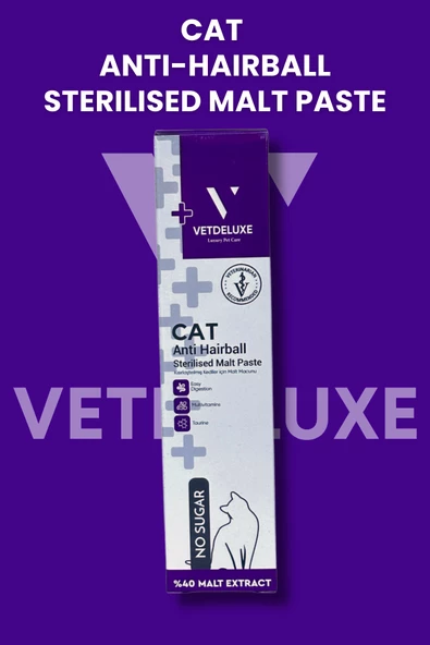 Vetdeluxe Sterilised Adult Cat Malte Paste Kısır Kediler İçin Tüy Yumağı Önleyici Kedi Malt Macunu 100 Gr