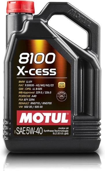 Motul 8100 X-Clean 5W-40 5 lt Motor Yağı