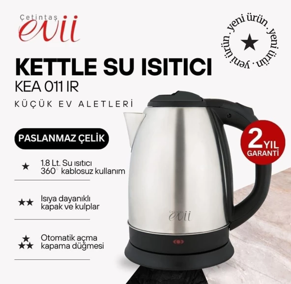 Çetintaş 18 Lt KEA 011 İnox Su Isıtıcı Kettle