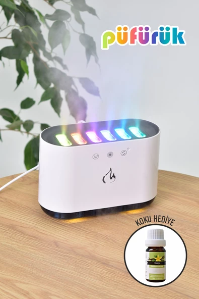 Püfürük 6 Başlıklı Humidifier H2O Ortam ve Oda Hava Nemlendirici Ekolayzer Ses Sensörlü