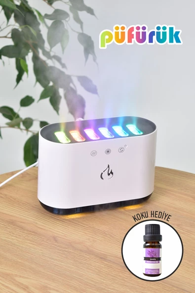 Püfürük 6 Başlıklı Humidifier H2O Ortam ve Oda Hava Nemlendirici Ekolayzer Ses Sensörlü