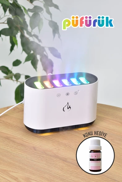 Püfürük 6 Başlıklı Humidifier H2O Ortam ve Oda Hava Nemlendirici Ekolayzer Ses Sensörlü