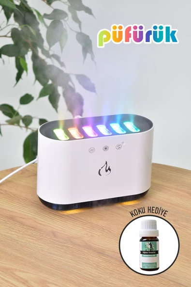 Püfürük 6 Başlıklı Humidifier H2O Ortam ve Oda Hava Nemlendirici Ekolayzer Ses Sensörlü