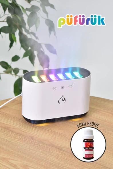 Püfürük 6 Başlıklı Humidifier H2O Ortam ve Oda Hava Nemlendirici Ekolayzer Ses Sensörlü