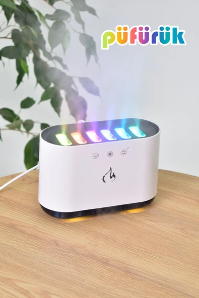 Püfürük 6 Başlıklı Humidifier H2O Ortam ve Oda Hava Nemlendirici Ekolayzer Ses Sensörlü