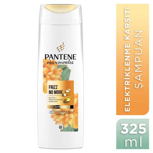 Pantene PRO-V MIRACLES Frizz No More Elektriklenme Karşıtı Şampuan  Kuru ve Kıvırcık Saçlar İçin 325ML