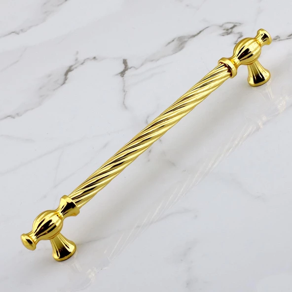 Burma Altın Metal Kulp 192 mm -19.2 cm Mobilya Çekmece Mutfak Dolabı Dolap Kulpları Kulbu Kulpu Gold - 8